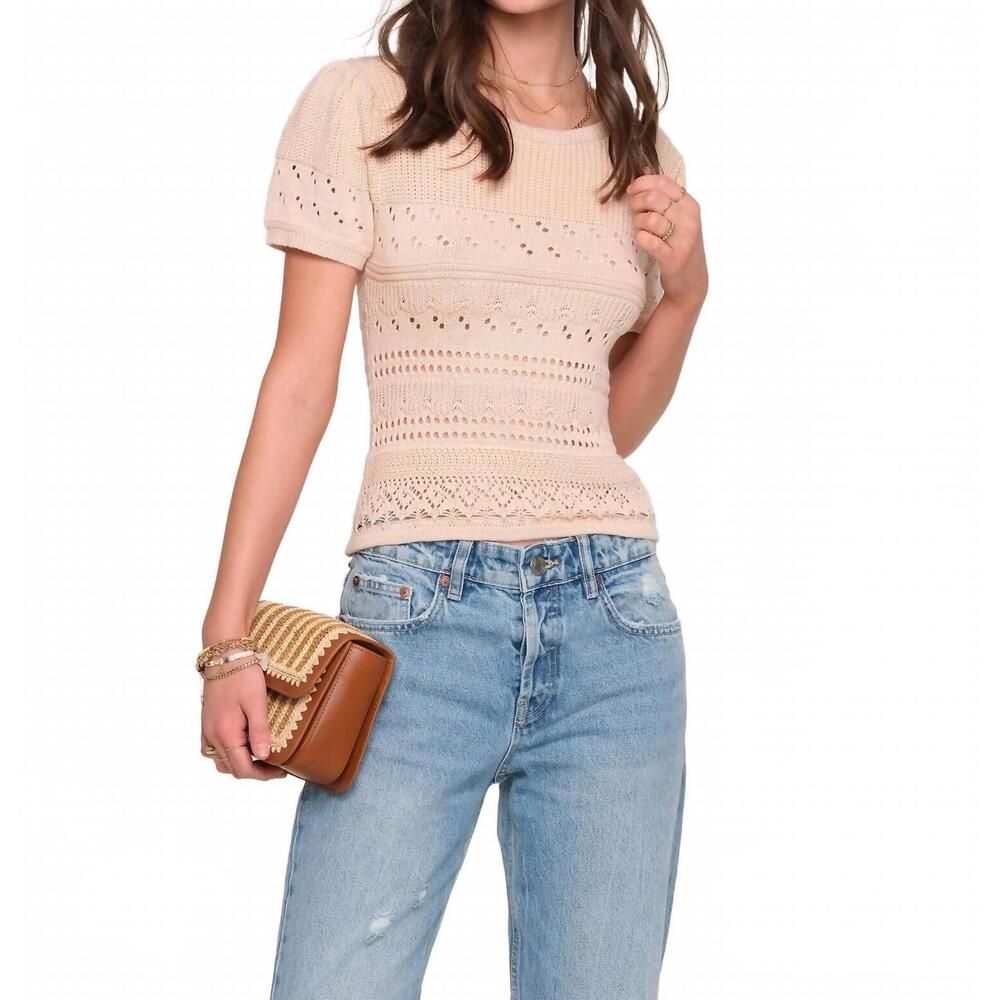 NEW HEARTLOOM rye puff sleeve top in ecru